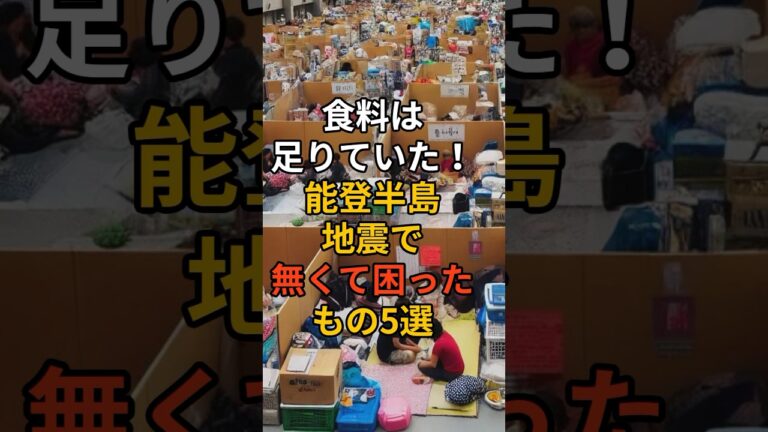 食料は足りていた！能登半島地震でなくて困ったもの5選。 #台風 #台風情報 #台風10号 #上陸 #津波 #備え #防災 #地震対策 #防災グッズ #備蓄 #地震 #停電 #備蓄