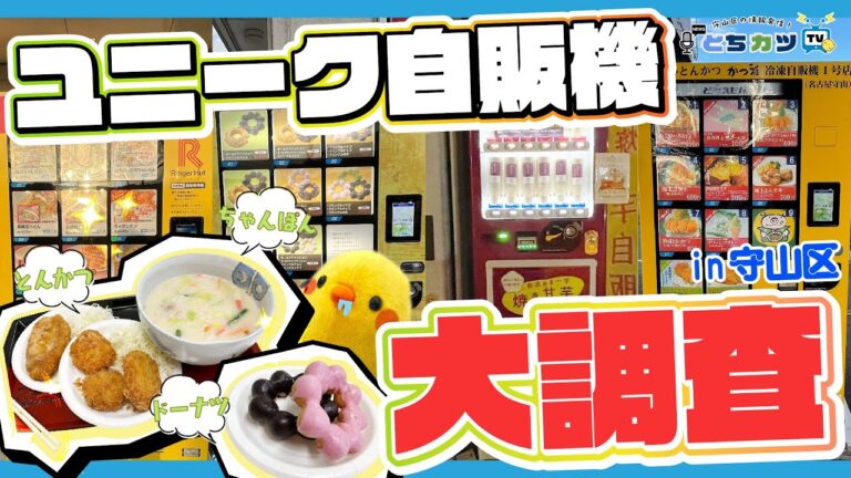 【自販機グルメ】とんかつに焼き芋！？名古屋市守山区のユニーク自販機を大調査！｜かつ雅｜リンガーハット｜アピタ 焼き芋自販機｜清流亭 ドーナツ自販機【とちカツTV】