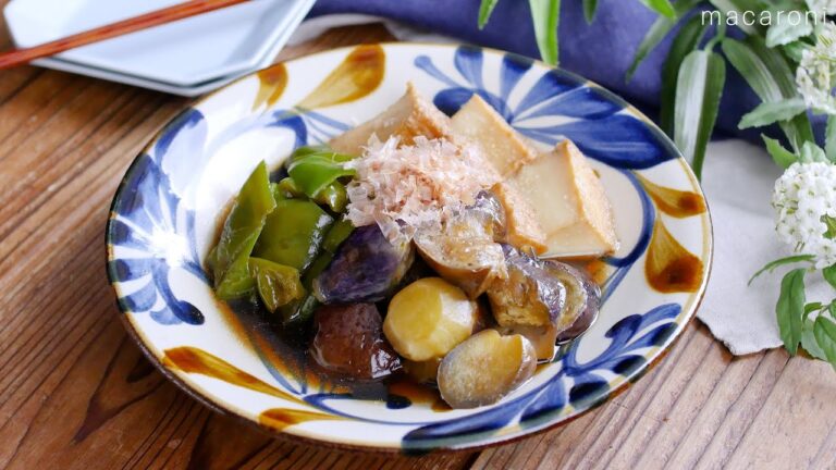 【ピーマンとなすと厚揚げの煮浸し】夏野菜たっぷり！作り置きにもおすすめ♪