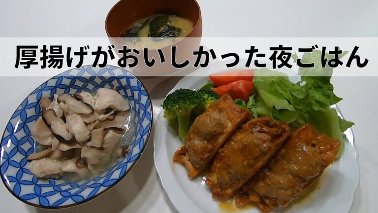 【料理】厚揚げがおいしかった夜ごはん