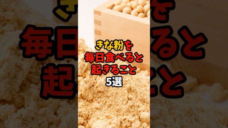 9割が知らない？きな粉を毎日食べると起きること5選 #yutubeshorts  #食材の効能 #食べ物 #健康豆知識 #雑学  #きな粉  #食のひみつ