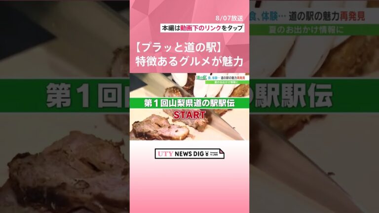 【プラッと道の駅】ラーメン、モモ、トウモロコシ　特徴あるグルメが魅力　県内5つの道の駅　山梨#UTY NEWS DIG#ニュース #shorts#養蜂家#ミツバチ#花#生態系#季節#高温#猛暑日