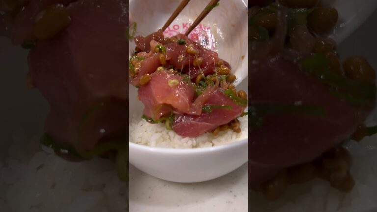 30kg痩せた男が食べているマグロ納豆丼の作り方を紹介したいと思います！#shorts #short