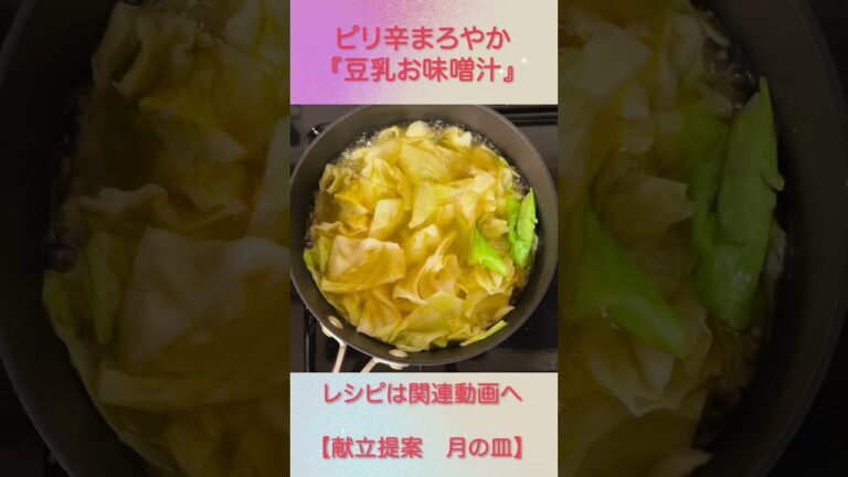 ピリ辛まろやか『キャベツの豆乳味噌汁』 #shorts