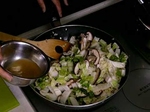 あけみママの簡単レシピ　シイタケと白菜のあんかけ