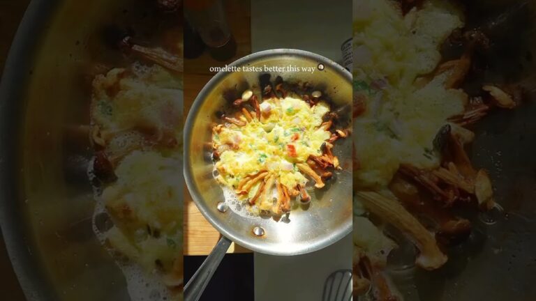 shimeji mushrooms omelette