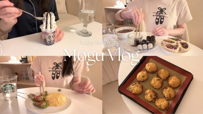 【vlog・日常】社会人一人暮らし女性の食事vlog🫑　茄子グラタン、ピーマンの肉詰め、ドロップクッキー、疲れた日は食べたいものをたくさん食べる💭