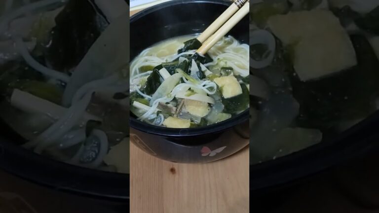 味噌汁ソーメン完成