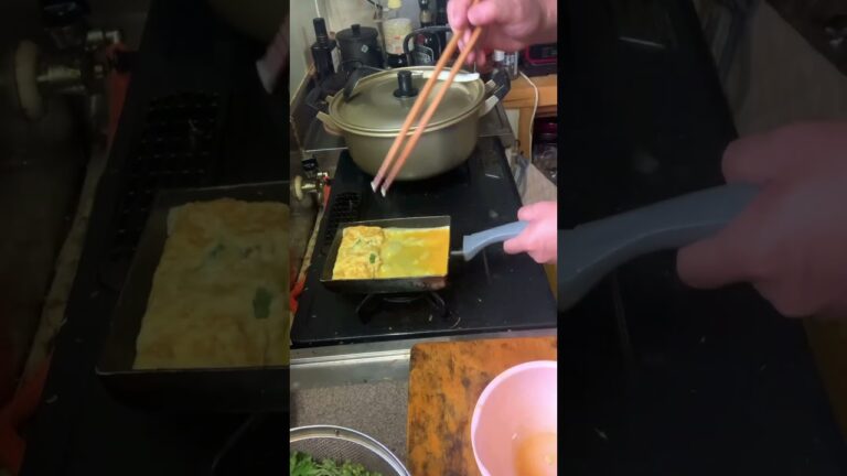 大葉とチーズ入りの上品な卵焼き/親戚宅へ出前　#卵焼き　#cooking