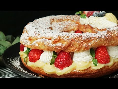 【ふんわりふわふわ】いちごのパリブレスト🍓