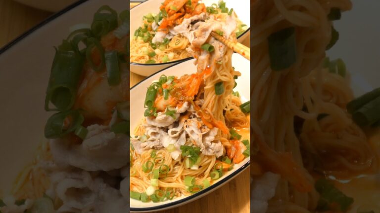 【そうめん料理】ピリ辛タレがおいしい！豚キムチそうめん #料理 #夕飯 #時短レシピ