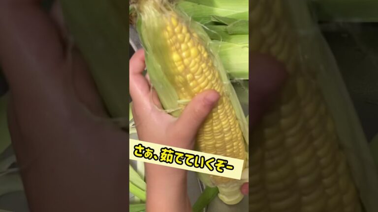 とうもろこしを茹でる。#shorts