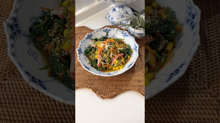 【おかずになるほうれん草のお浸し】レンジで簡単レシピ #今日の晩ごはん #料理