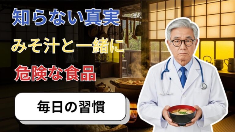 医師が解説！みそ汁と一緒に食べてはいけない意外な食品TOP3 | 健康寿命を守る秘訣 | シニアの健康に