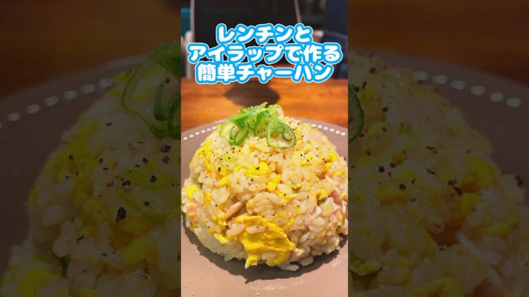 アイラップとレンチンで作る簡単チャーハン　袋のまま食べれば洗い物も少ないよ　#shorts #アイラップ #レンチン  #チャーハン #簡単レシピ  #ずんだもん