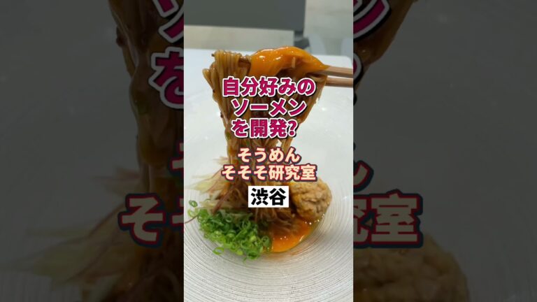 渋谷グルメ【自分好みのそーめんを開発？】そうめんそそそ研究室