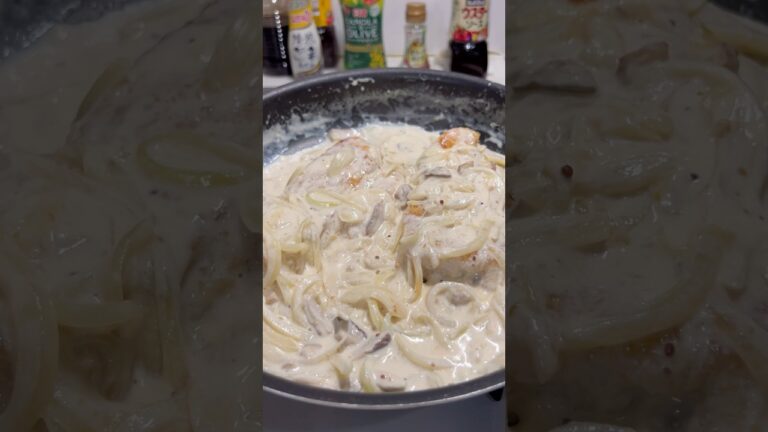 30kg痩せた男が減量初期段階で食べていた鶏むね肉のクリームソース和えの作り方を紹介します！#shorts #short