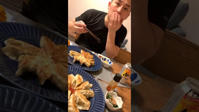 餃子定食を作った時の彼氏のリアクション#おかずレシピ #クッキング #手作り
