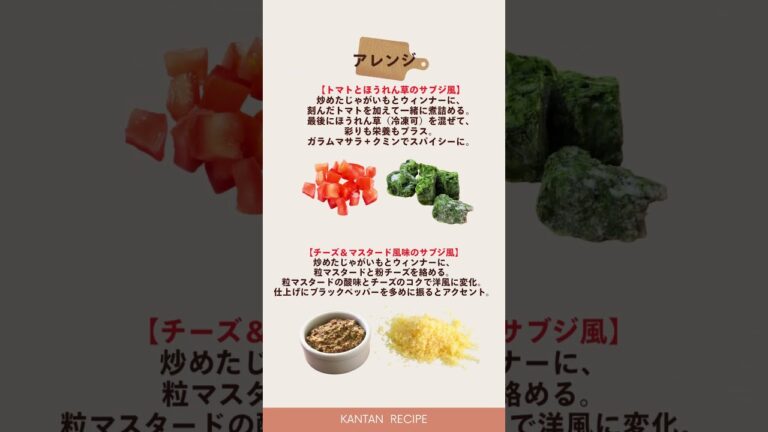 【じゃがいもとウィンナーのソテー：スパイス香る簡単サブジ風ソテー】