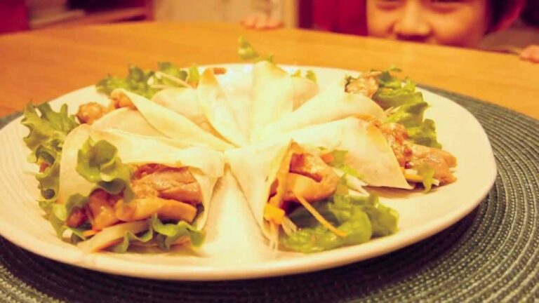 餃子の皮でパリパリラップ巻き