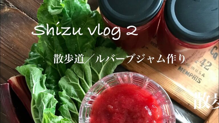 【楽しむ暮らしvlog2】散歩道/ルバーブジャム/シニアライフ