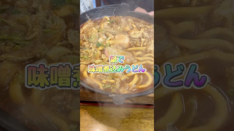 名古屋に来たら食べてほしい！珍しい鍋の味噌煮込みうどん#五城