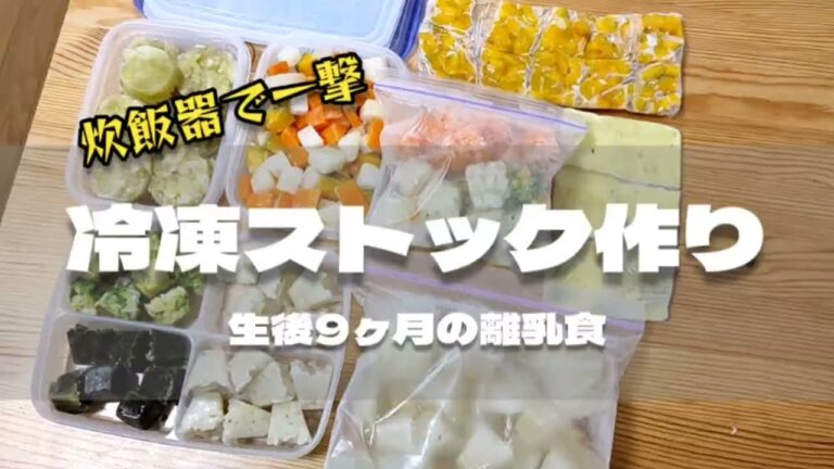 生後9ヶ月の離乳食の冷凍ストック作ってく