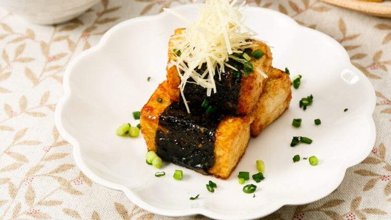 カロリーオフ！豆腐deしょうがの磯辺焼き