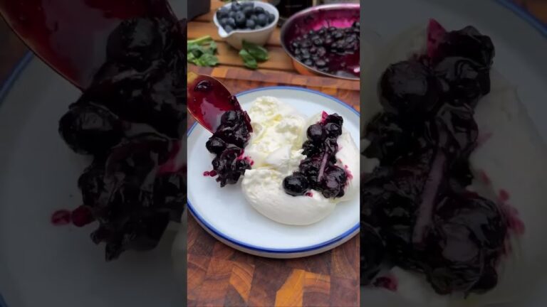 Blueberry and Burrata Bruschetta 🥪 #love #beautiful #food #shorts #funny #comedy #viral #art #edit