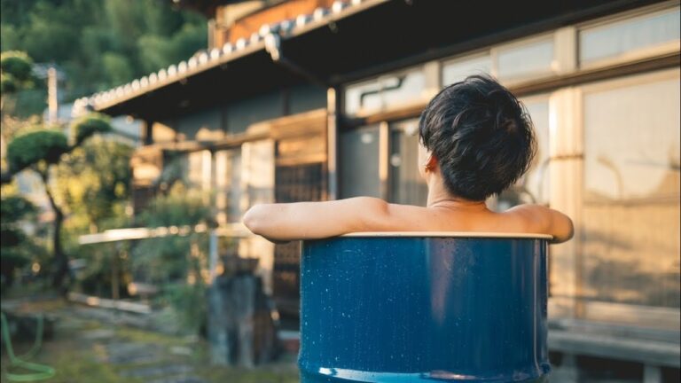 庭に念願の露天風呂を作っちゃいました【田舎暮らしVlog】第64話