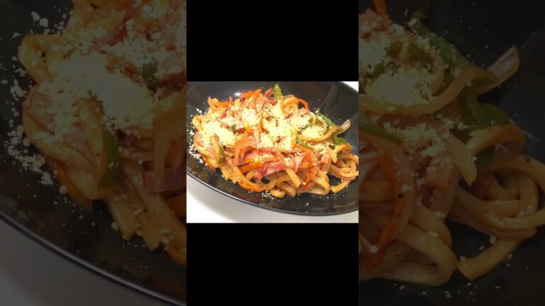 うどんで作るナポリタン、食べてみたくないですか？ #shorts
