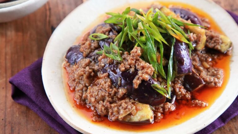 レンジで簡単！焼肉のたれで麻婆なす【簡単 時短 節約 料理】