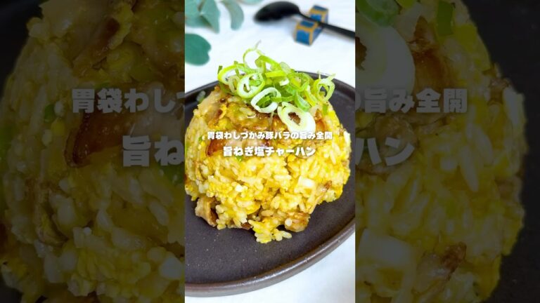 胃袋わしづかみ豚バラの旨み全開ねぎ塩ちゃー #簡単レシピ