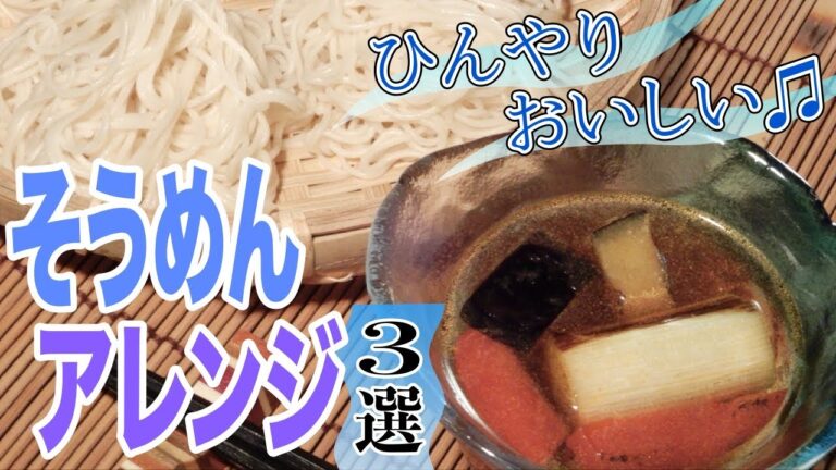 夏【そうめん】３選 アレンジ