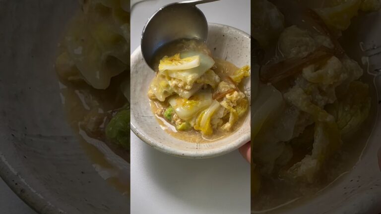 おかずにもう一品欲しい時の白菜の卵とじ