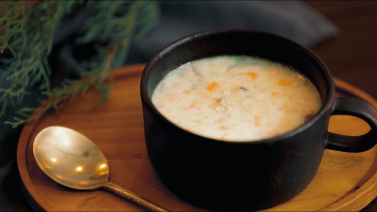 発酵食品×オリゴ糖で腸活!「クラムチャウダー風豆乳味噌スープ」（京丹後百寿人生のレシピ(issue4)より）