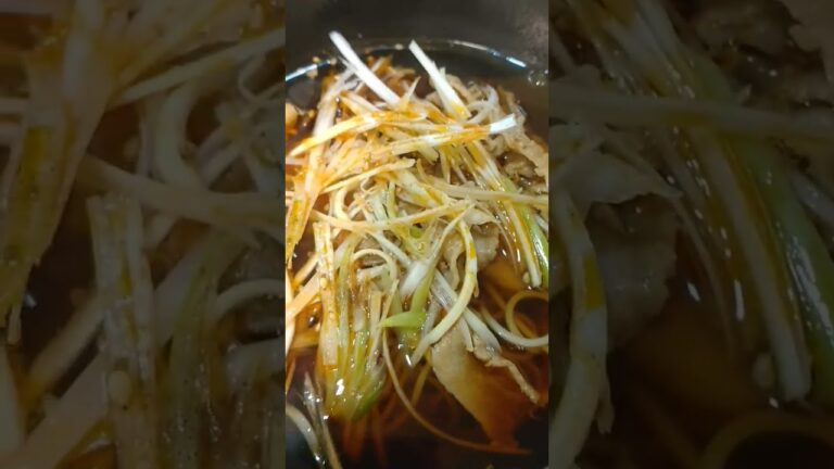 信越系ゆで太郎　超大人気商品！辛ねぎ肉そば！ #shorts
