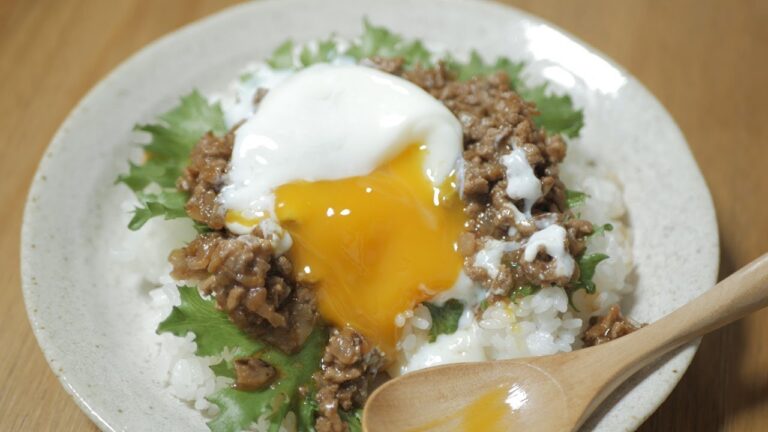 【超簡単！】こねないハンバーグ丼作ってみた！ Super easy! I tried to make a hamburger steak bowl that anyone can make