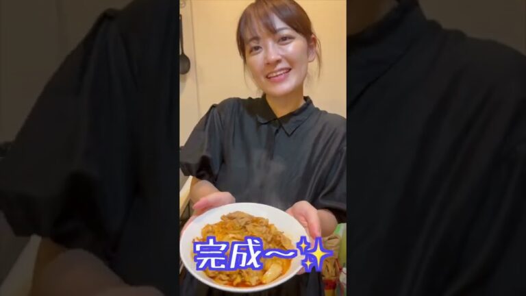 ご飯にあいすぎる！スタミナ満点豚キムチを作るよ⭐️#shorts #ご飯 #簡単 #おつまみ #豚キムチ #キムチ