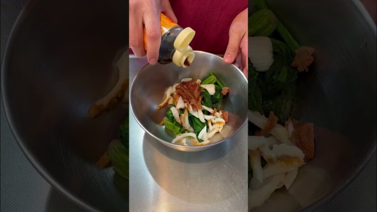 【ほうれん草】ほうれん草とちくわの梅あえ #shorts