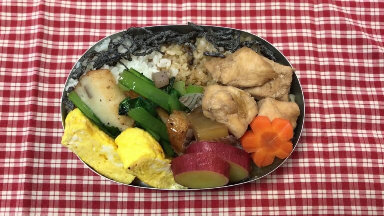 【お弁当】鶏肉煮とさつま揚げ炒め弁当