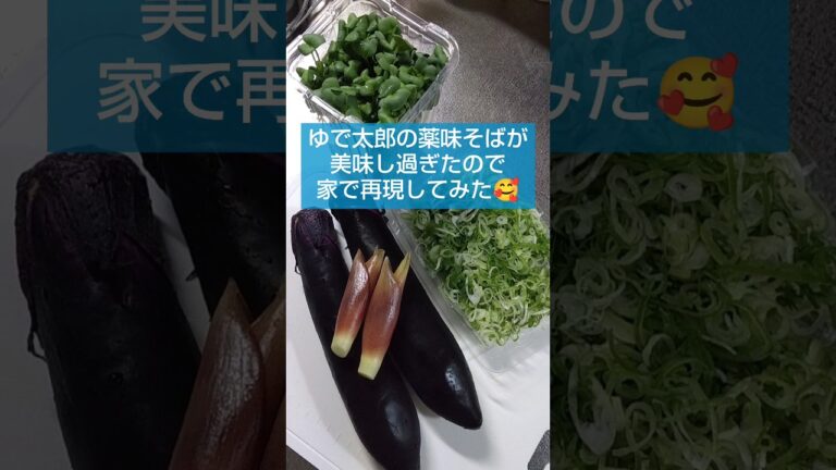 ゆで太郎で食べた薬味そば　#みょうが#そば#ゆで太郎