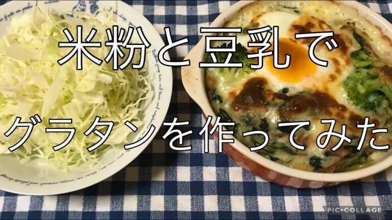 米粉と豆乳でグラタンを作ってみた