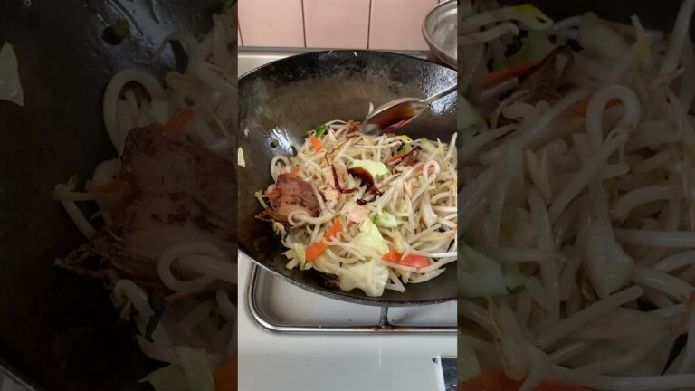 【サッポロ一番】野菜たっぷりタンメンで今日も朝からヘビーにキメます！ #shorts