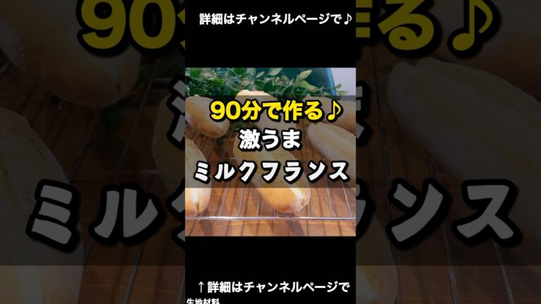 ９０分で作る♪ミルクフランスパン！ 「VOICEVOX:ずんだもん」 #パン作り #パン #フランスパン