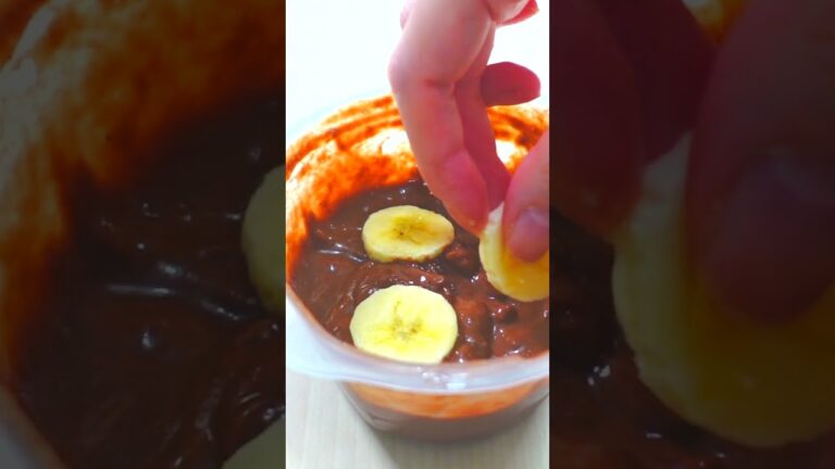 【砂糖不使用・低糖質】腐りかけのバナナ救済レシピ。優しい甘さのチョコバナナケーキ#short