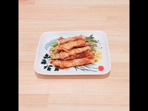レンジで肉巻きアスパラが簡単に作れます☆彡 #Shorts