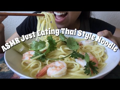 【ASMR】*Thai style noodle* Eating sounds