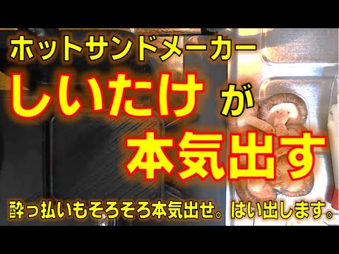 「ホットサンドメーカーでしいたけ焼くならチーズとマヨネーズ使ってみてください簡単なのにめっちゃ旨くなるから」と主張したい動画