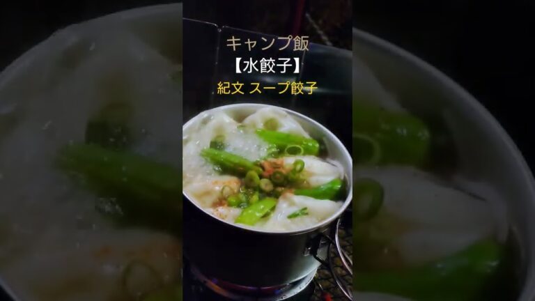 【水餃子】キャンプ飯 紀文 スープ餃子 ソロキャンプ